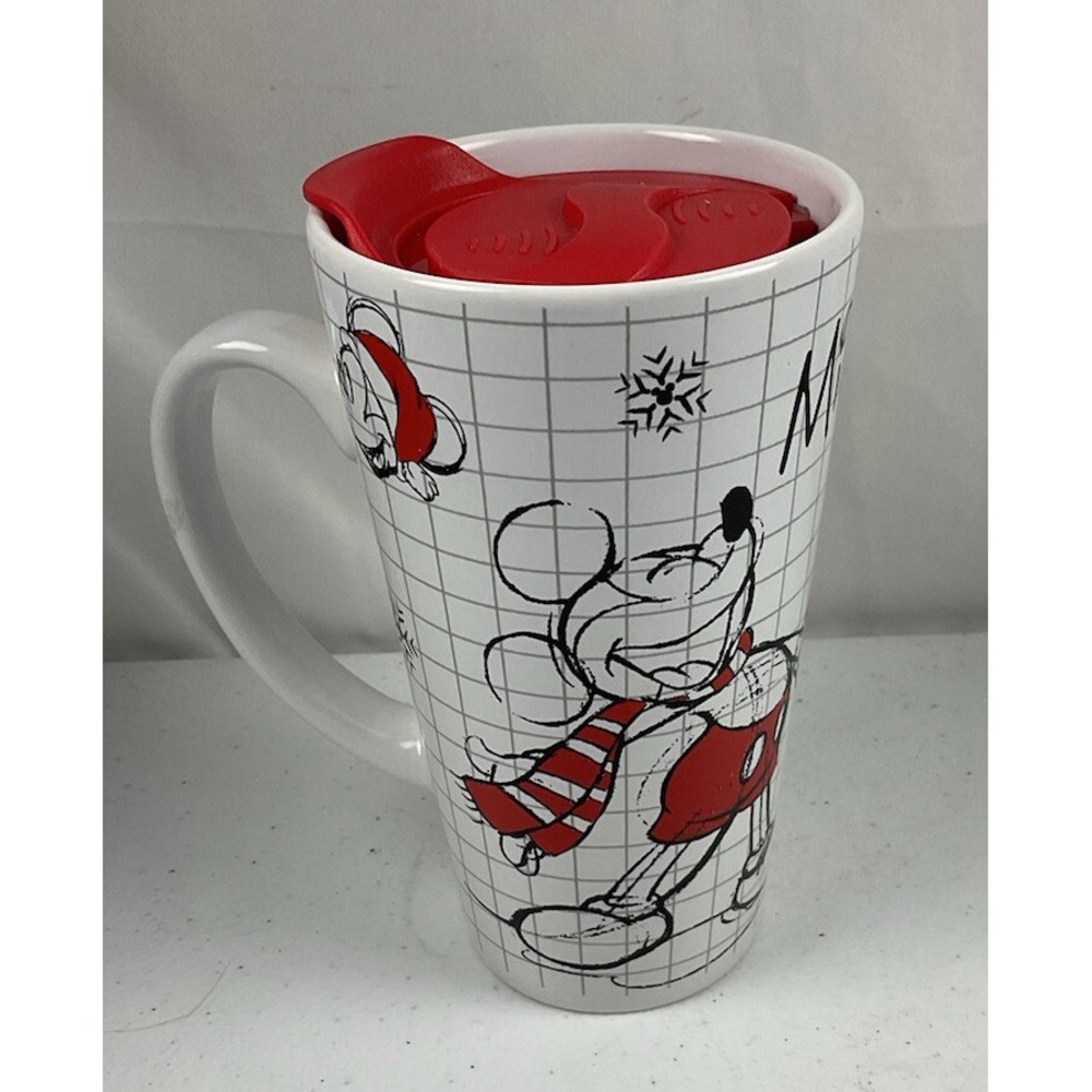 Disney Christmas Sketchbook Mickey Mouse Travel Mug with Lid